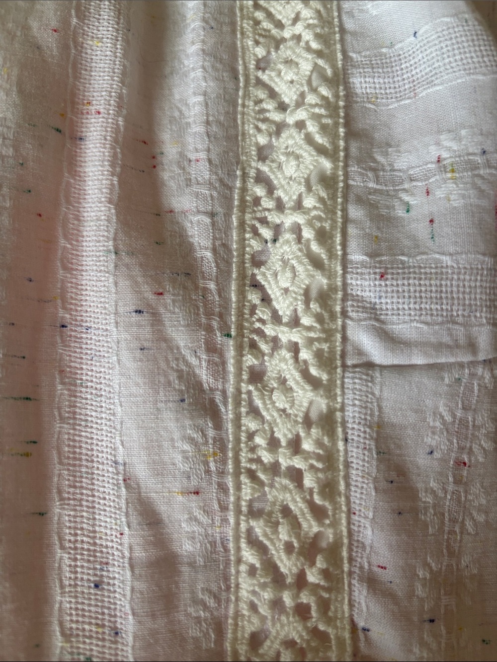 BETSEY JOHNSON White cotton Confetti Tiered lined Ruffled Midi Dress Size L - Picture 6 of 6